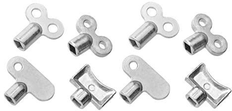 WHAMVOX 8pcs Old Radiator Bleed Key Heater Bleed Keys for Radiators with Good Compatibility Remove Air Blockage Silver