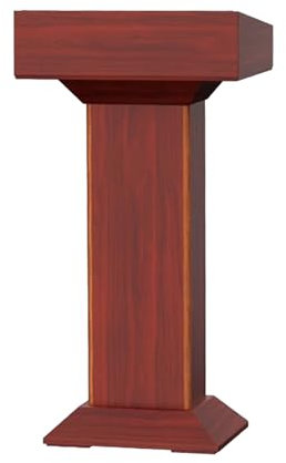 Holzpodium, 48 x 37 x 113 cm, Rednerpult für Kirche, Büro, Schule, Zuhause, Rot, Walnuss