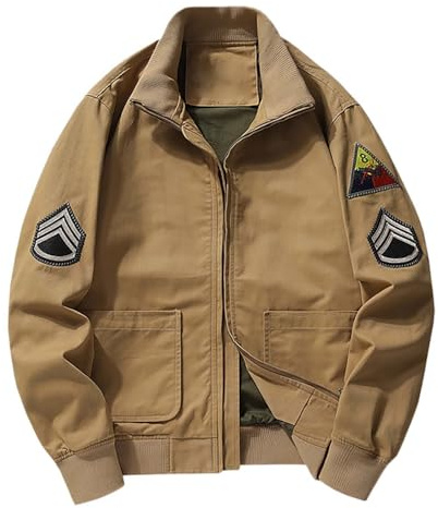 Giacche Primaverili Uomo, Bomber Uomo Cotone, Elegante Leggero Running Giubbotto Sportiva Casual Giacca Lunga Senza Cappuccio Giacchetta a Vento Giubbotto Cort Giacca Outwear alla Moda