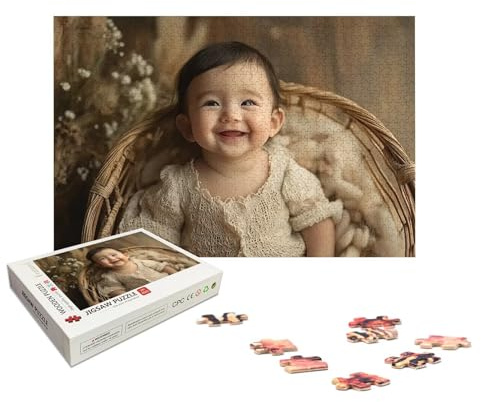 Personalised Jigsaw Puzzles 1000/1500/2000/3000/4000/5000 Piece Custom Jigsaw Puzzle for Adults Customized Wooden Puzzles with Picture Personalized Jigsaw with Photo Gifts for Family, Friends, X-726