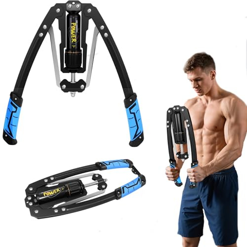 Power Twister Armtrainer, (10-200KG) Tragbarer Power Twister, Schwarz, für Arm und Unterarm, Bizeps und Brust Krafttraining - Königsfeder, Power Twister, Armtrainer, Expander