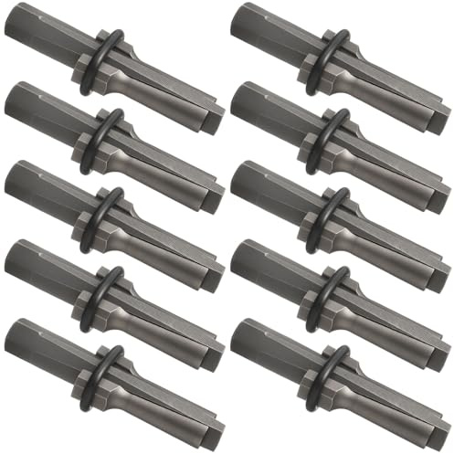 WENHUALI 10 Pack 3/4 Rock Splitting Wedges and Feathers Shims Set, Heavy Duty Stone Splitting Tools Rock Hounding Equipment for Concrete, Granite, Marble