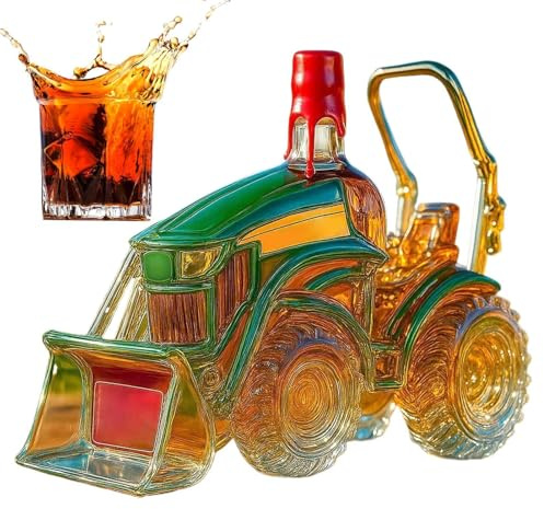 DAWCBVJQ Bouteilles de Whisky - Design Créatif en 3D Bouteille de Vin Tracteur | Carafe Décorative De Rangement Pour Bar Et Maison