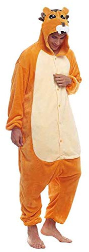Vuxna Vuxna Djur Hela Pyjamas Unisex (vuxen S till L) Kostym Lion Enterizo Vuxen Karneval Parties【Storlek M】