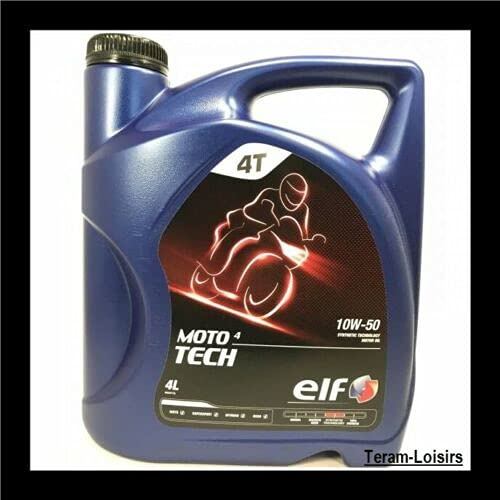 TERAM LOISIRS 4 litres Huile Moto ELF Moto 4 Tech 10W50 - Haute Performance Neuf France
