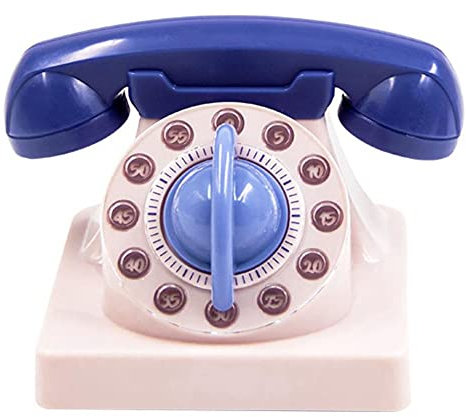 Cages Wind Up Kitchen Timer Telephone Shape Mechanical Rotating Alarm Portable Visual Countdown for Cooking Food, Tea, Egg, and as Gym Timer Study Timer