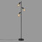 Briloner 1387-035 Lámpara de pie orientable, 3 bombillas E27, incluye interruptor de cable, diseño retro vintage, color negro, 220 x 1600 mm (diámetro x altura) 1387-035