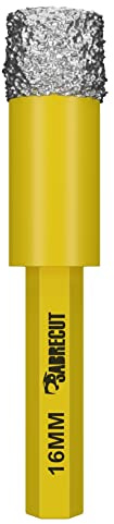 SabreCut 1pc SCRDDB16 16mm Quick Change Self-Cooling Diamond Drill Bit | Self-cooling, self-sharpening diamond grit provides long-life, chip-free drilling in porcelain, granite, marble and cement