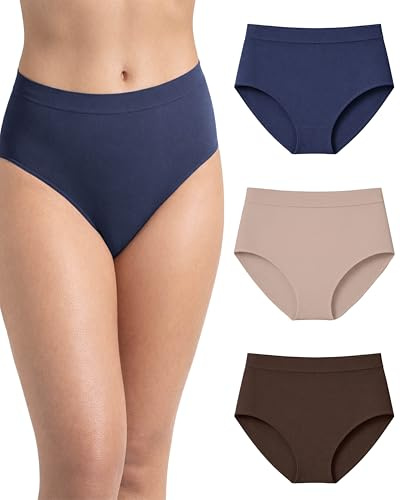 Risalti Slip Donna Vita Alta Microfibra Seamless 3Pz - Mutande Donna Senza Cuciture ed Etichette, Elasticizzate, Traspiranti, Intimo Morbido Effetto Seconda Pelle - Made in Italy