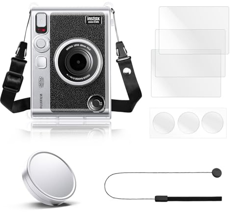 Rieibi Fujifilm Instax Mini EVO-kameratillbehör, 4 x tillbehör, 4Accesorios, Fuji mini evo-paket