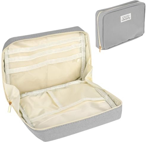 Molain Federmäppchen, Große Federmappe Faltbar Schulmäppchen Federtasche Pencil Case Stiftebeutel Pen Bag Tragbar Mäppchen für Schule Mädchen Jungen Organizer Bag(grau)