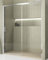 Mampara de Ducha Frontal Corredera 1 Puerta 1 Fijo | Vidrio Templado 5mm Antical Altura 190cm Transparente | Perfil Cromo Brillo 150cm (Adaptable 148-152cm)