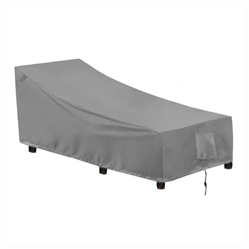 XHDZSW Housse De Chaise Longue De Jardin, Housse De Chaise Longue Imperméable Housse Bain De Soleil, Housse De Protection Bain De Soleil, pour Chaise Longue (208x76x79x41cm,Gris)