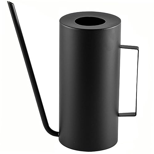 Regadera Acero Inoxidable de Gran Capacidad Negra de Plantas