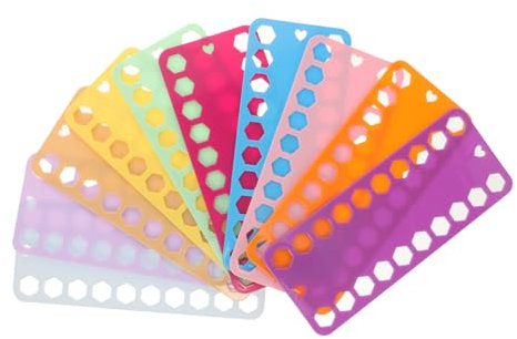 BEBEMOKO 10stücke Bunte Kunststoff Fadenspulen Für Kreuzstich Stickfaden Organizer Multiloch Fadensortierer Für Handarbeit Und Nähmaschinen Zubehör