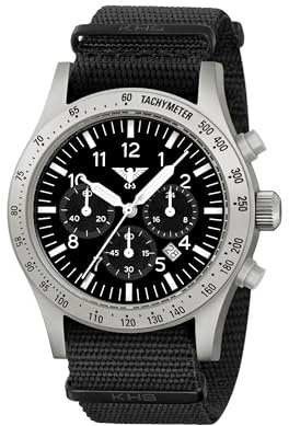 KHS Platoon Steel Solar Chronograph KHS.PLASSC.NB mit Natoband schwarz