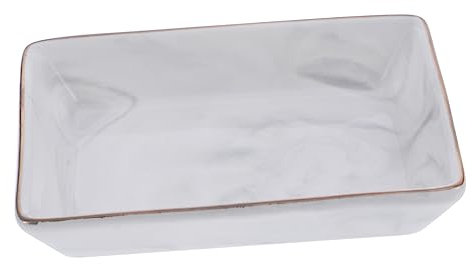 Alipis Plateau Céramique Marbrée pour Bijoux Assiette De Présentation Rangement De Bijoux