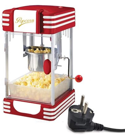 HPTHLY Machine à Pop-Corn, Machine à Pop-Corn, cinéma Maison à air Chaud 1200 W, Pop-Corn, sain et sans Gras, Fonctionnement à Un Bouton et Facile à Nettoyer, délicieuse collation sans Gras, rouge1
