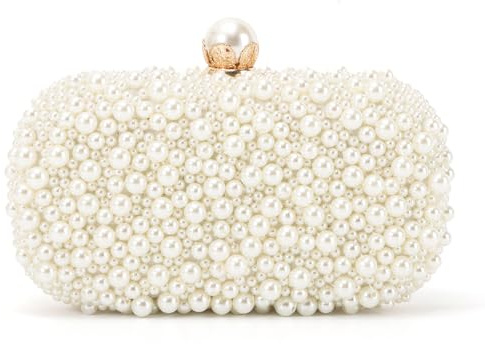 OPLERT Frauen Perle Abend Handtaschen Perlen Kupplung Geldbörsen für Hochzeit Braut Party Prom