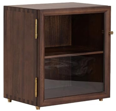 AFGFGHES Boîte À Bijoux Armoire de rangement de bureau en bois massif for salon de thé, service à thé, boîte à thé, armoire de rangement à double couche Boîte De Rangement Pour Bijoux