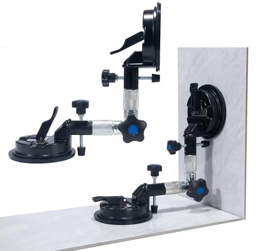 2 piezas de piedra de ángel derecho sin costuras con ventosas de 6 pulgadas, herramienta de instalación de azulejos de granito de encimera de 90 grados para unión y nivelación de piedra, mármol, losa