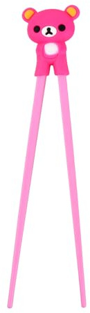 Culinavog Stäbchen zum Essen, 18 cm Wiederverwendbare Rutschfeste Essstäbchen Set, Süßem Essstäbchen für Anfänger, Wiederverwendbare Rutschfeste Stäbchen für Kleinkinder, Kinder, Ältere (Rosa)
