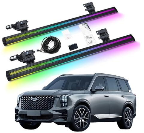 Marchepieds électriques automatiques compatibles avec GAC GS8 2022-2025 – Marchepieds latéraux antidérapants avec visibilité améliorée à l'entrée, Montage Direct par boulonnage
