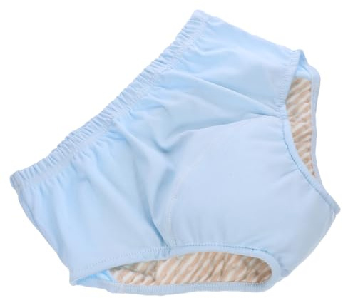 Ropa Interior para Incontinencia de Algodón Azul | Diseño Antifugas, Suave y Cómodo, para Mujeres y Hombres 55 a 65kg, Uso Diario