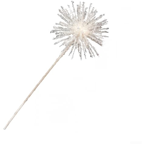 Künstliche Blumen-Glitzerzweige mit 3D-Stern-Dekoration für Weihnachtsbaum und Feiertagsdekoration, 45 cm lange Zweige mit stabilen Materialien (weiß)