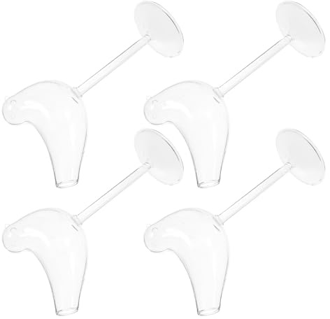 NUOBESTY Set da 4 Bicchieri da Cocktail in Vetro Design Creativo a Forma di Volatile Coppa di Vino Elegante Pratici per Bar Ristoranti e Feste Facile da Pulire e Superficie Liscia