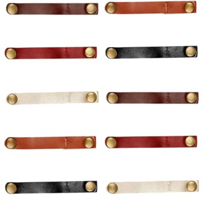 Zerodeko Organizer Cavi in Pelle 10 Pezzi, Fermacavi USB Pulsante, Avvolgicavo Compatto per Cuffie e Cavi di Ricarica, Gestione Pratica per Casa e Ufficio