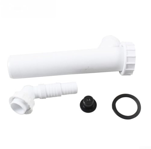 Water Pipe Connector, Dishwasher Drain Hose Adapter, Washing Machine Overflow Pipe Joint, G1-1/2 Internal Thread, 45mm x 40mm, for Dishwasher & Appliances, Leak-Proof with Embedded Gasket, PP Material