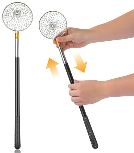 Alipis Pince Télescopique en Acier Inoxydable avec Panier Filaire pour Ramassage d'Œufs à la Ferme et Accessoire Portable pour Agriculteurs