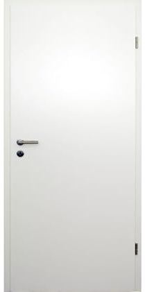 HORI® Zimmertür CPL Weiß RAL9010 Röhrenspan Rundkante | Innentüre, Türblatt, passende für alle Standard Zargen mit DIN Größe I 1985 x 610 mm I DIN Rechts