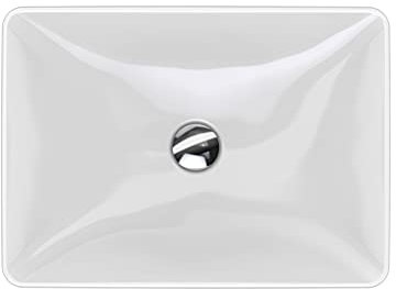 Keramag VariForm Aufsatzwaschtisch rechteckig, 550x400mm, ohne Hahnloch, ohne Überlauf, Farbe: Weiß