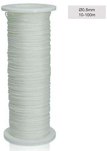 markiso Plissee Schnur 0,8 mm Weiß 20 Meter | Reißfest & UV-beständig | Jalousieschnur für Rollos, Gardinen, Plissees | Ersatzschnur für Sonnenschutz & Fensterdeko