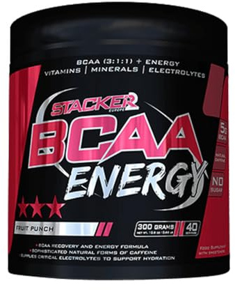 Stacker2 BCAA Energy (300g) Fruit Punch - Aminosyror - BCAA