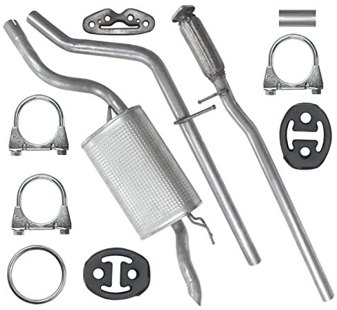 Polmo Schalldämpferset Auspuffanlage Auspuff für Fiat Punto 2 II (188) 1.2