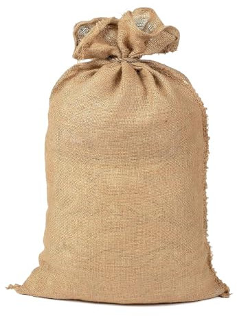 Potato Storage, Hessian Sack, Hessian Potato Sack, Natural Jute Sacks, Reusable Woven Sand Storage, Open-Top Burlap Sack for Potatoes, Coffee Beans, Vegetables, Kitchen Storage Bags, 74 X 52cm