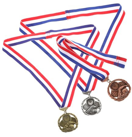 Parliky 3stücke Medaillen Für Auszeichnungen Auszeichnungsmedaillen Für Sportwettkämpfe Metall Medaillen Mit Lanyard Für Wettbewerb Zinklegierung Für