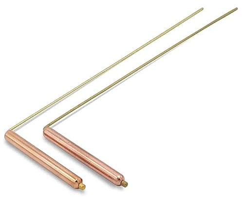 Baguette de radiesthésie/sourcier paire laiton et cuivre qualité professionnelle