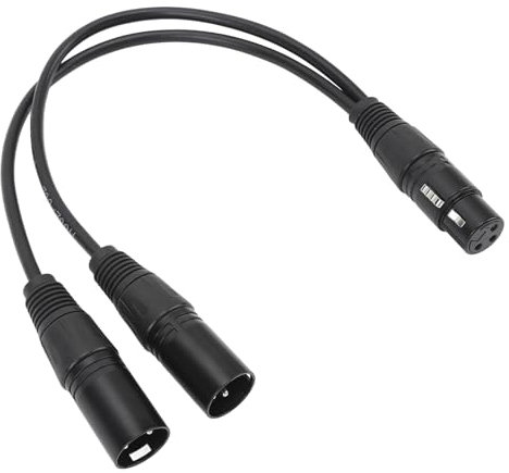 Annadue 3-poliges Y-Kabel mit XLR-Buchse auf Dual-XLR-Stecker, HiFi-Klangqualität, für Richtmikrofone, Lautsprechersysteme, Mischpulte, für Studio- oder Live-Auftritte