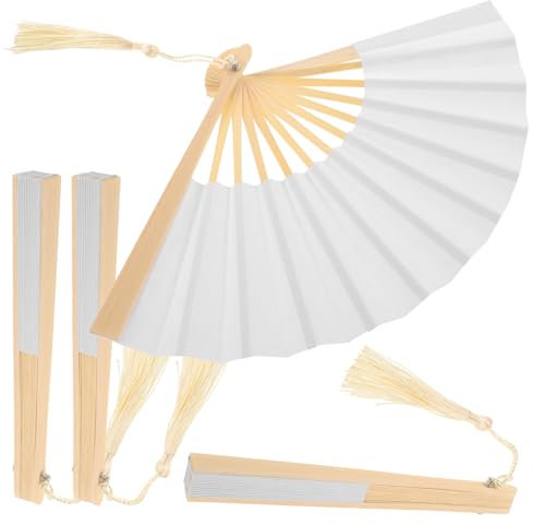 BRIGHTFUFU 4stücke Teiliges Mini Faltbare Handfächer Kompakt Und Klein Vielseitig Für Diy Bastelprojekte Und Puppenaccessoires Tragbar Als Handlicher Fächer Für Unterwegs Und Fotorequisiten