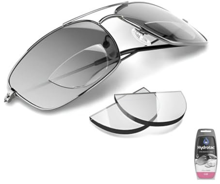 Inland UK +2.50 Hydrotac Stick-On Bifocal Reading Lenses, +2.50 Magnification, Universal Fit for All Eyewear