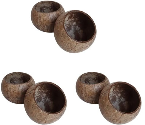 GNURBDILFO 6X Puede Verter Vela Cuenco de CáScara de, Cascara de, Cuenco de Madera de, Cuenco de DecoracióN Creativa, Cuenco de Almacenamiento