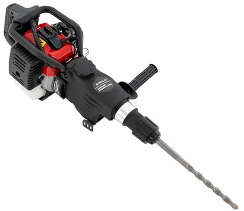 Marteau de démolition 33 CC Marteau perforateur 1000 W Fréquence de frappe 3200 min-1 1,45 N.m/5300 tr/min Avec perceuse, burin pointu et réservoir de carburant