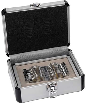 RTTZBOZ Trial Lens Set Optical Precise Metal Rim Optometry Kit for Optometry Lens Case Trial Metal Rim Aluminium Case