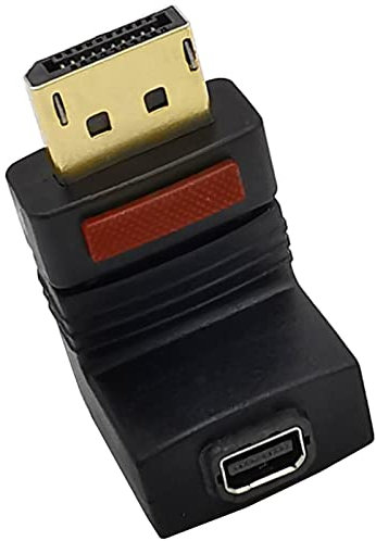 SELVFZ 1pc DisplayPort Male To DisplayPort Female Connector Anti UP/DOWN/LEFT/RIGHT Angled Video Cable Adapter Displayport Adapter Dp Male To Dp Female UP/DOWN/LEFT/RIGHT Angled