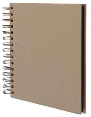 Hurifeng Spiral Scrapbook DIY Fotoalbum – Ringbuch Album, dickes Kraftpapier, Spiralbindung, Kartenflip-Design, personalisiert (Braun)