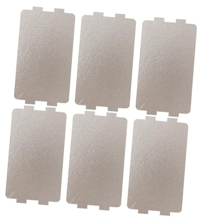 Alipis 6 Piezas de Placa de Mica para Microondas de Plata, Fácil de Instalar y Prolonga la Vida Útil del Horno, Accesorio Adecuado para Reparación y Mantenimiento en Casa